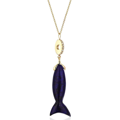 Lapis Lazuli Fish Necklace