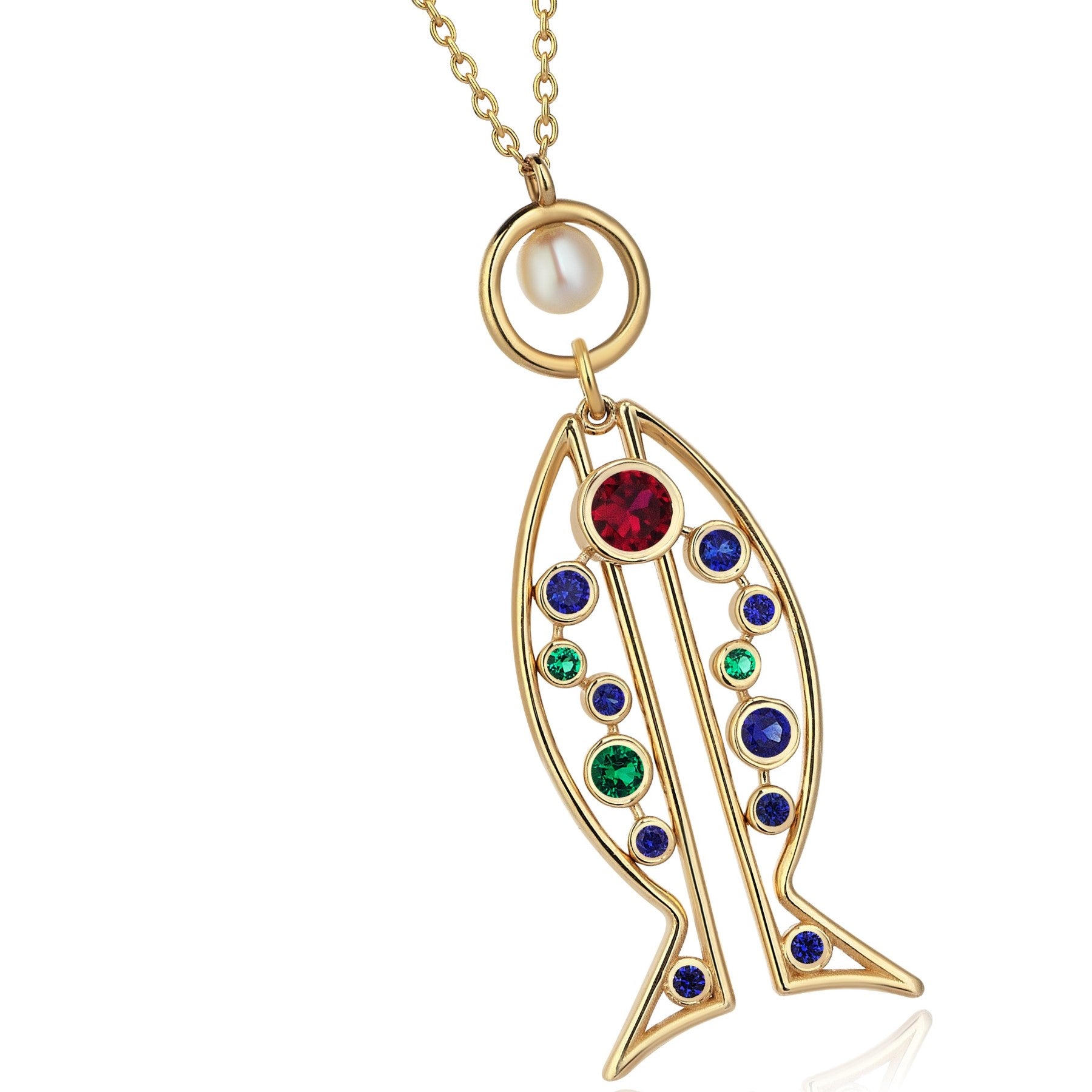 Spotted Fish Necklace