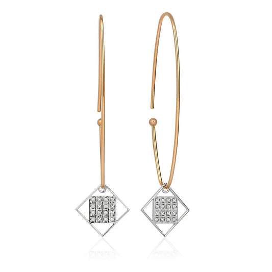 Mini Square in Square Earrings