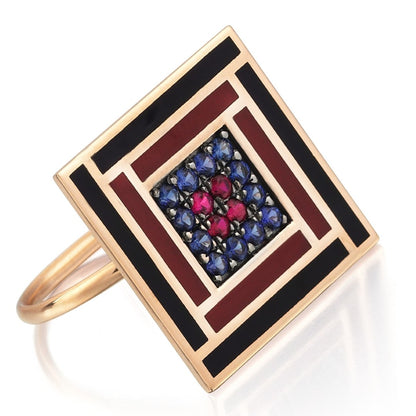 Square Ring Enameled