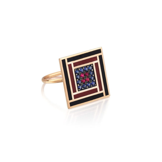 Square Ring Enameled