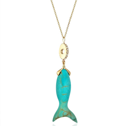 Turquoise Fish Necklace